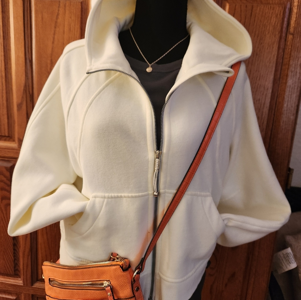 Lululemon oversized scuba full zip hoodie, color: Lemon Sorbet